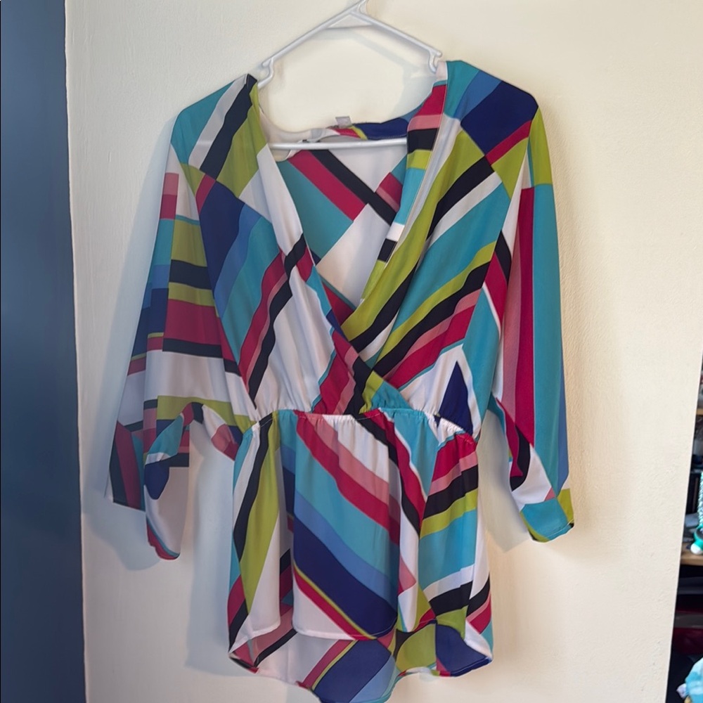 Colorful Striped Blouse
